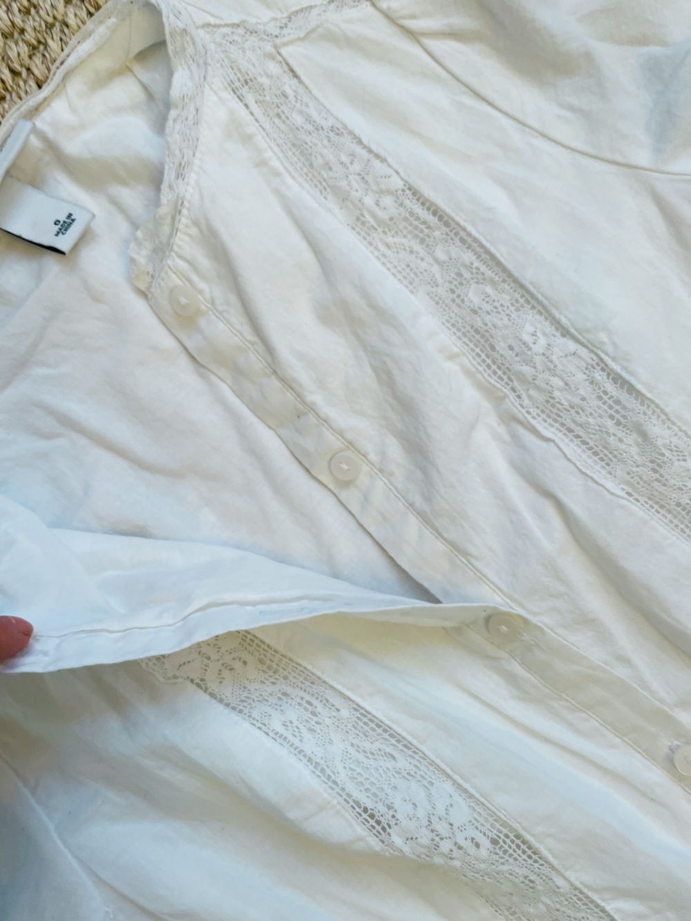 LoveShackFancy for Target White Eyelet Lace Midi Dress Size 0 100% Cotton - Picture 6 of 10